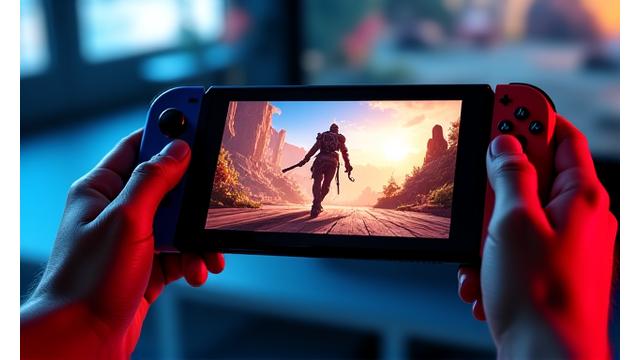 Bir aksiyon macera oyununun Nintendo Switch üzerinde çalıştığını gösteren canlı bir ekran görüntüsü.
